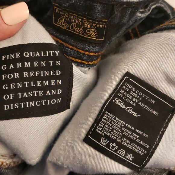 AKOO Sz 38 Big Oak Fit Slim Cut Dark Wash Denim Jeans - Picture 8 of 9